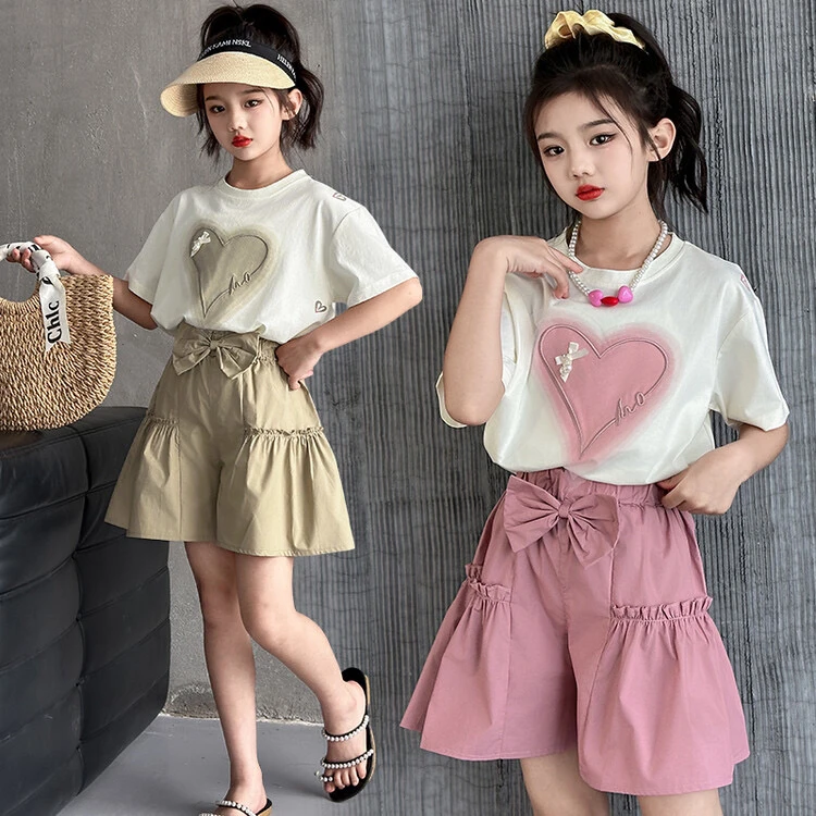 （两件套）童装女童套夏装2025新款中大童儿童洋气时髦女孩夏款