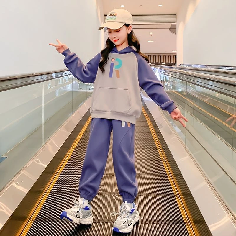 （两件套）童装女童套装秋装2025新款中大童儿童洋气时髦女孩春款