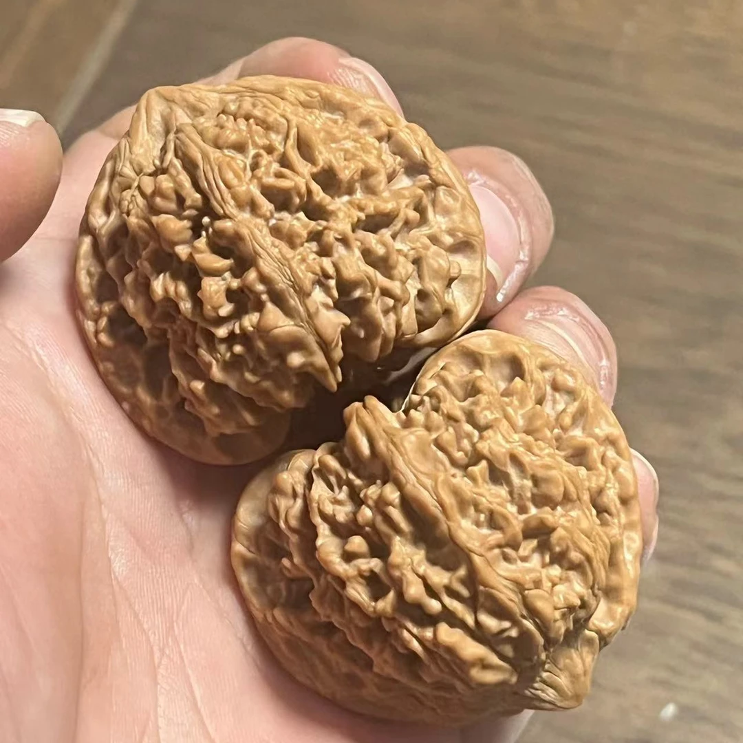 文玩核桃把玩盘玩官帽四座楼狮子头手把件手盘特大手玩麒麟纹古玩