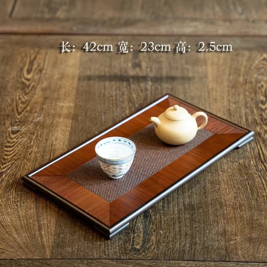 【兰亭】干泡台楠竹纯手工竹编竹盒收纳茶具茶杯收纳盒茶具收纳盘