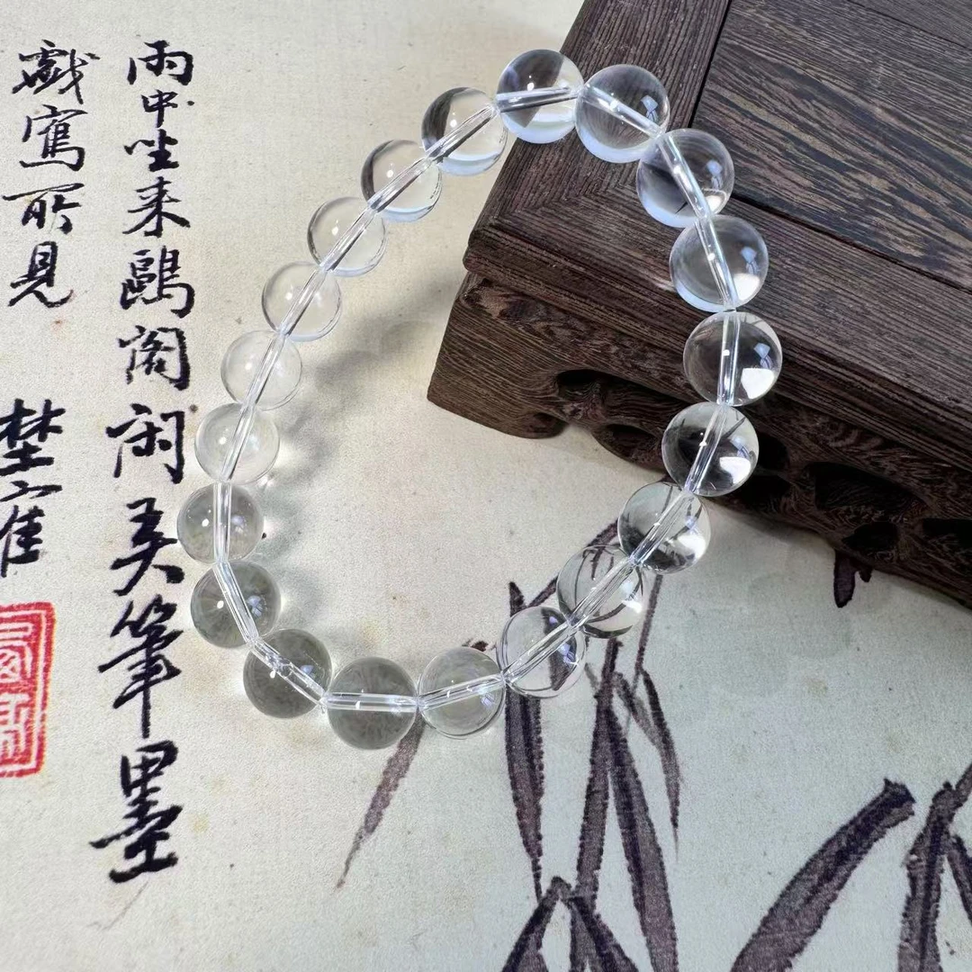 铂宁天然水晶双A白水晶手串高品质原创珠宝多样发其一【素双A】