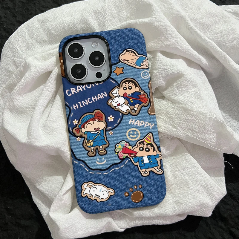 蜡笔小新苹果16手机壳iphone15promax小米14华为13适用12卡通可爱