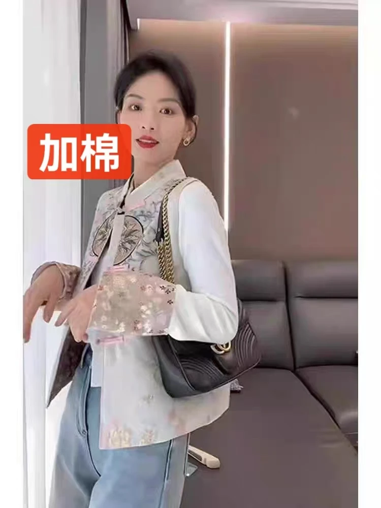 193杭州品质新中式国风设计感别致独加棉马甲