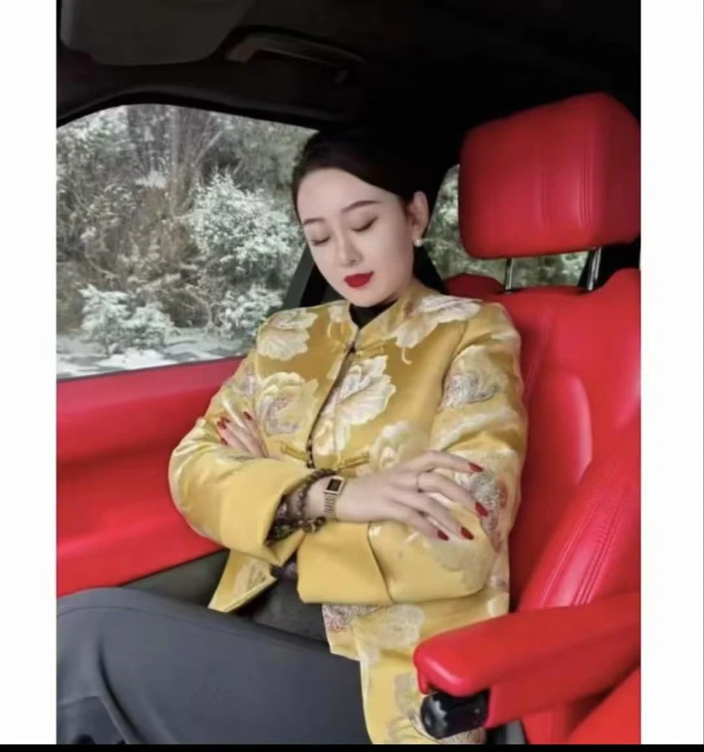 068【大唐牡丹】中国风立领气质夹棉保暖棉服外套新款气质提花上衣