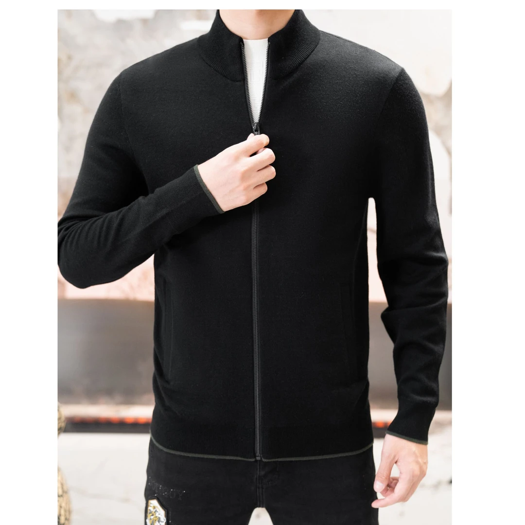 626青泽男装男士秋冬针织开衫经典简约百搭