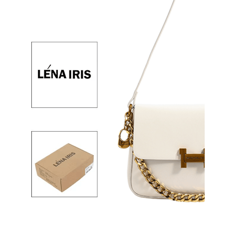 303【带礼盒】LÉNA IRIS百搭时尚新款女包包小众复古单肩斜跨包