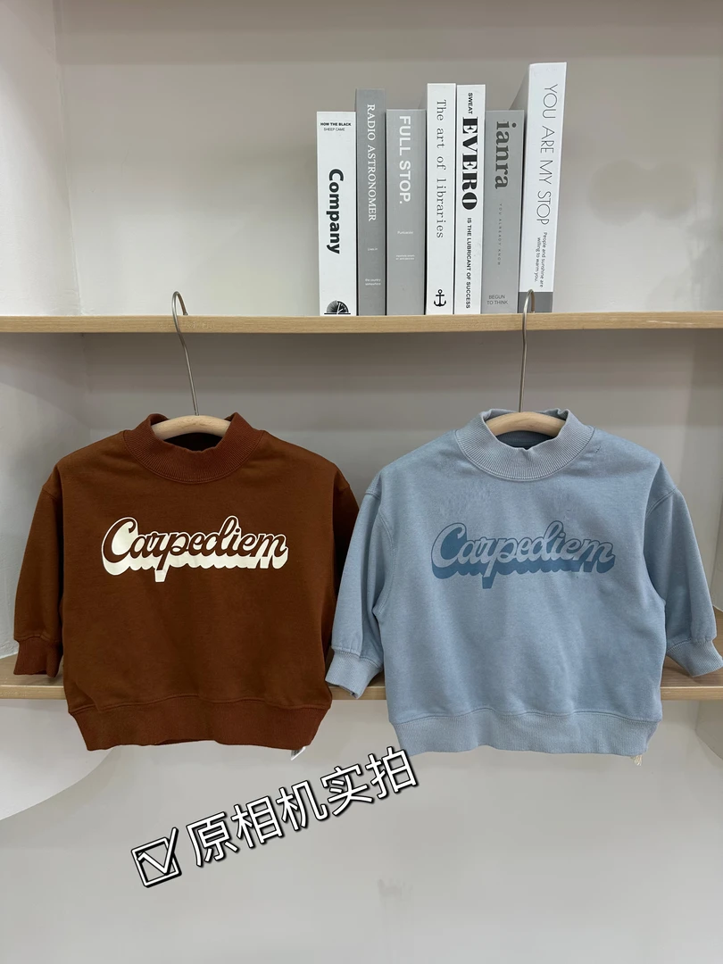 现货1650儿童卫衣中大童韩系秋款印花套头卫衣打底男童百搭