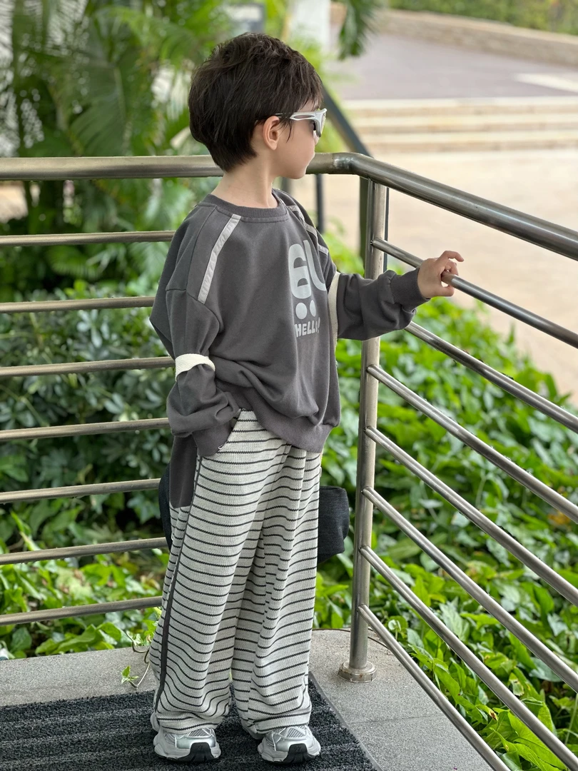 现货1270儿童卫衣春秋长袖休闲男童日韩系印花韩版中大童洋气