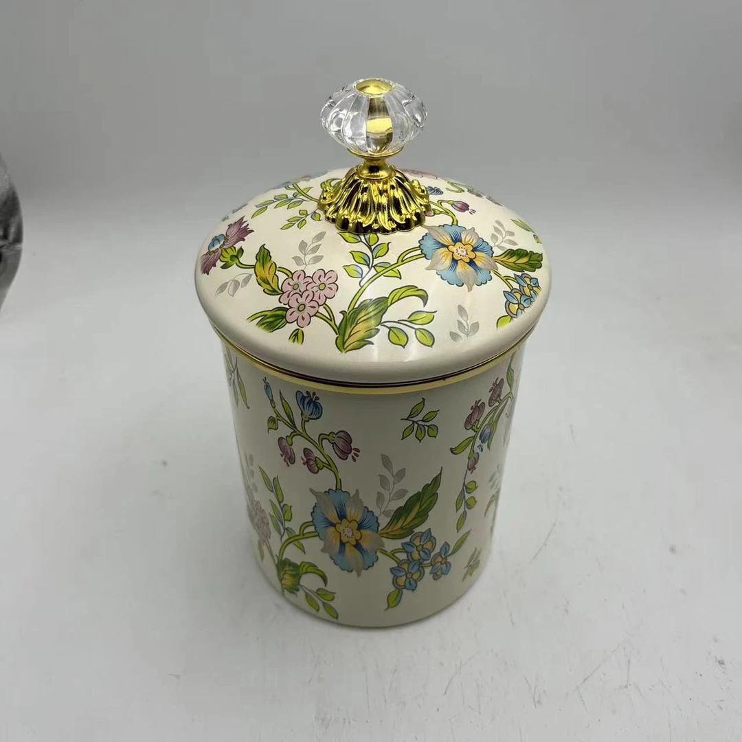 【芳香高罐】珐琅搪瓷茶罐电磁炉明火通用