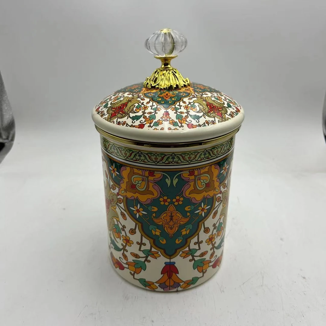 【俄罗斯高罐】珐琅搪瓷茶罐电磁炉明火通用