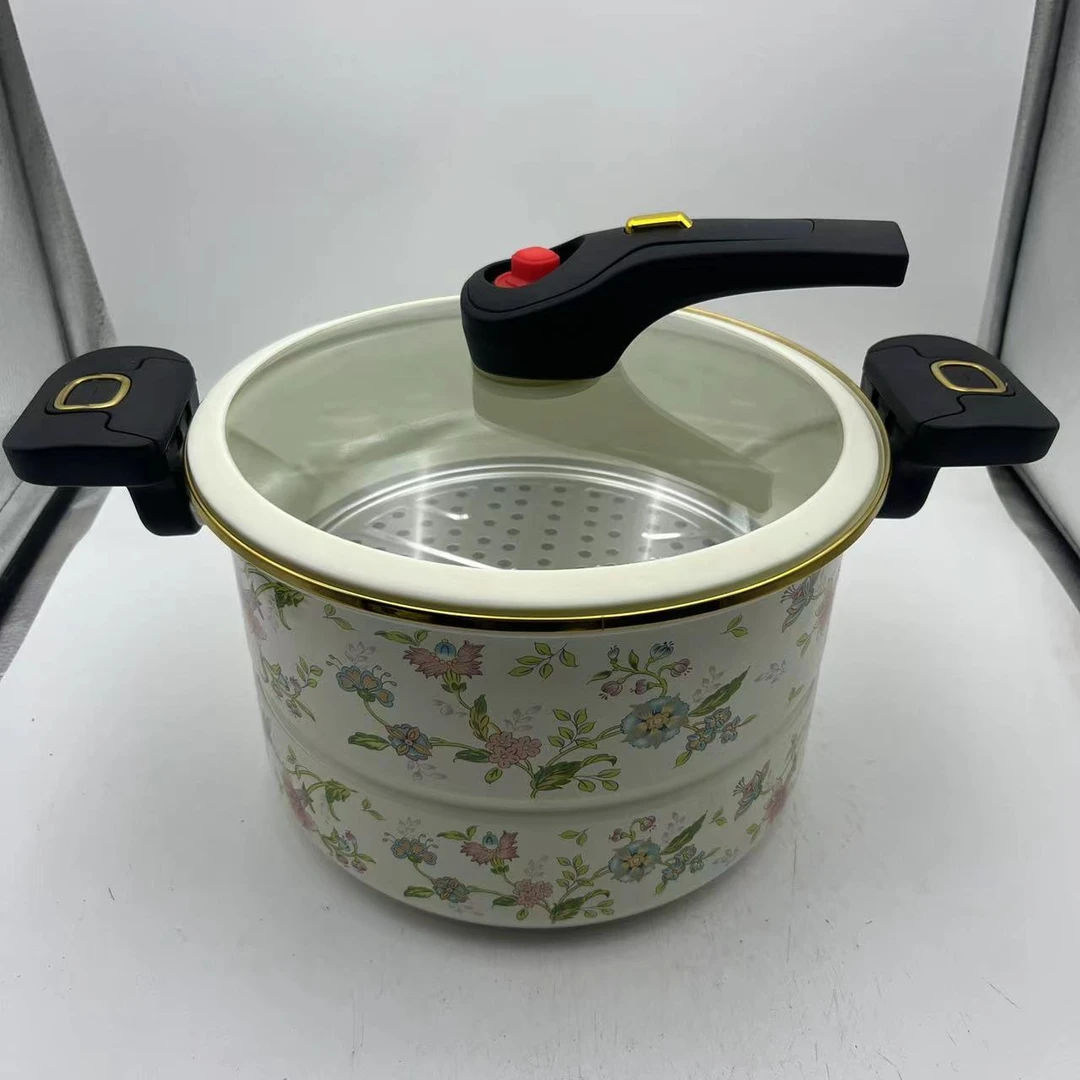 26cm【芳香微压锅蒸锅】搪瓷珐琅煮锅汤锅