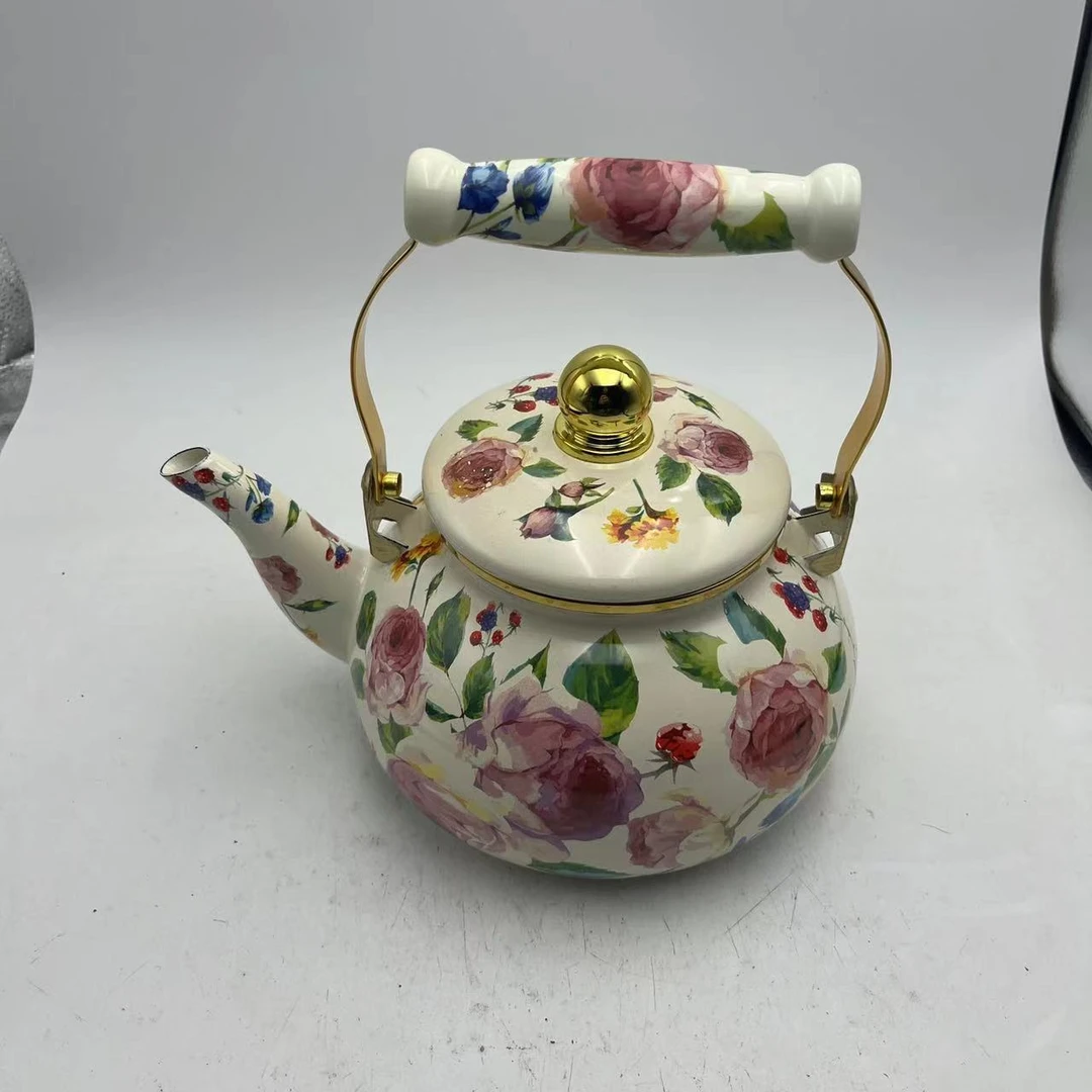 2.5L【枝繁叶茂】土壶珐琅搪瓷烧水壶茶壶电磁炉明火通用