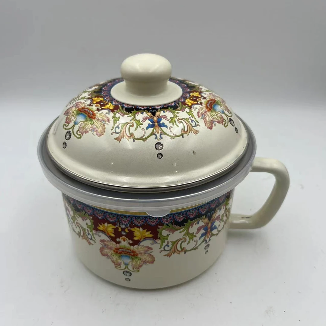 16cm珍品搪瓷珐琅泡面杯