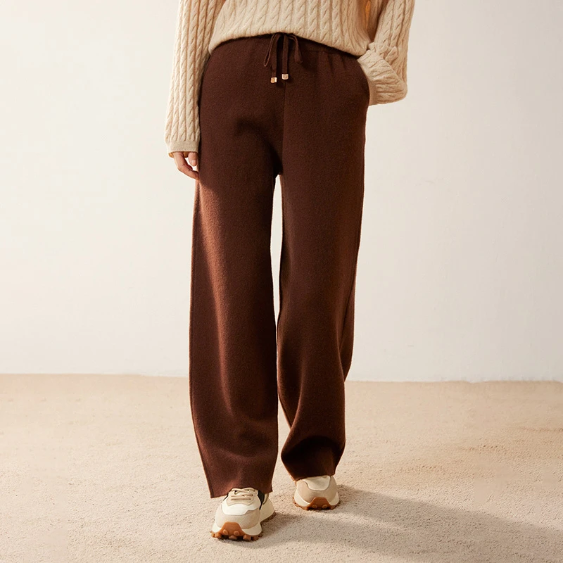 【镰刀裤】秋冬新品100%山羊绒四平加厚镰刀裤