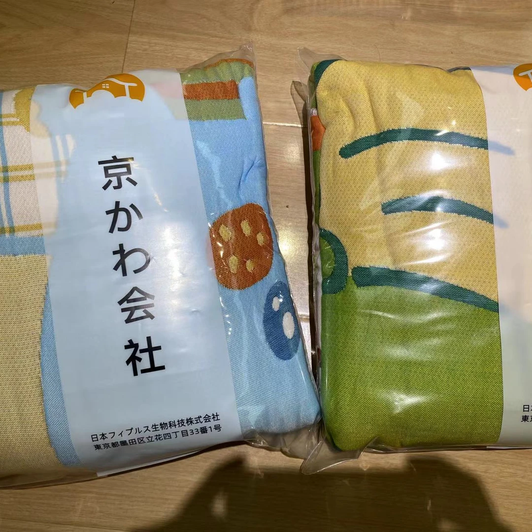 【京かわ会社】 十层纱布面包被120*150 不挑花色
