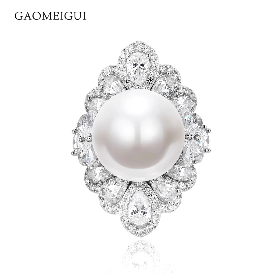 GAOMEIGUI 925银合成锆石戒指 富婆高珠16mm多用两枚戒指A0014