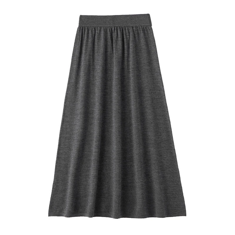 秋冬已开价，16针精纺100%纯羊毛半身裙半裙伞裙针织裙子双股加厚