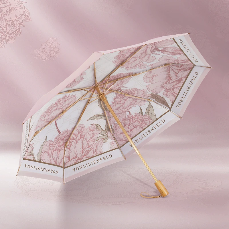 VONLILIENFELD双层遮阳伞晴雨两用折叠伞女生高颜值手动防紫外线