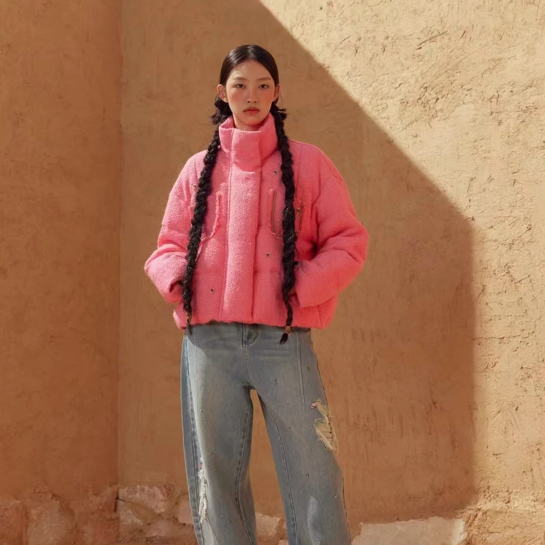 No退No换【子溪说衣】    时尚小香风保暖羽绒服      BZ-24AW364