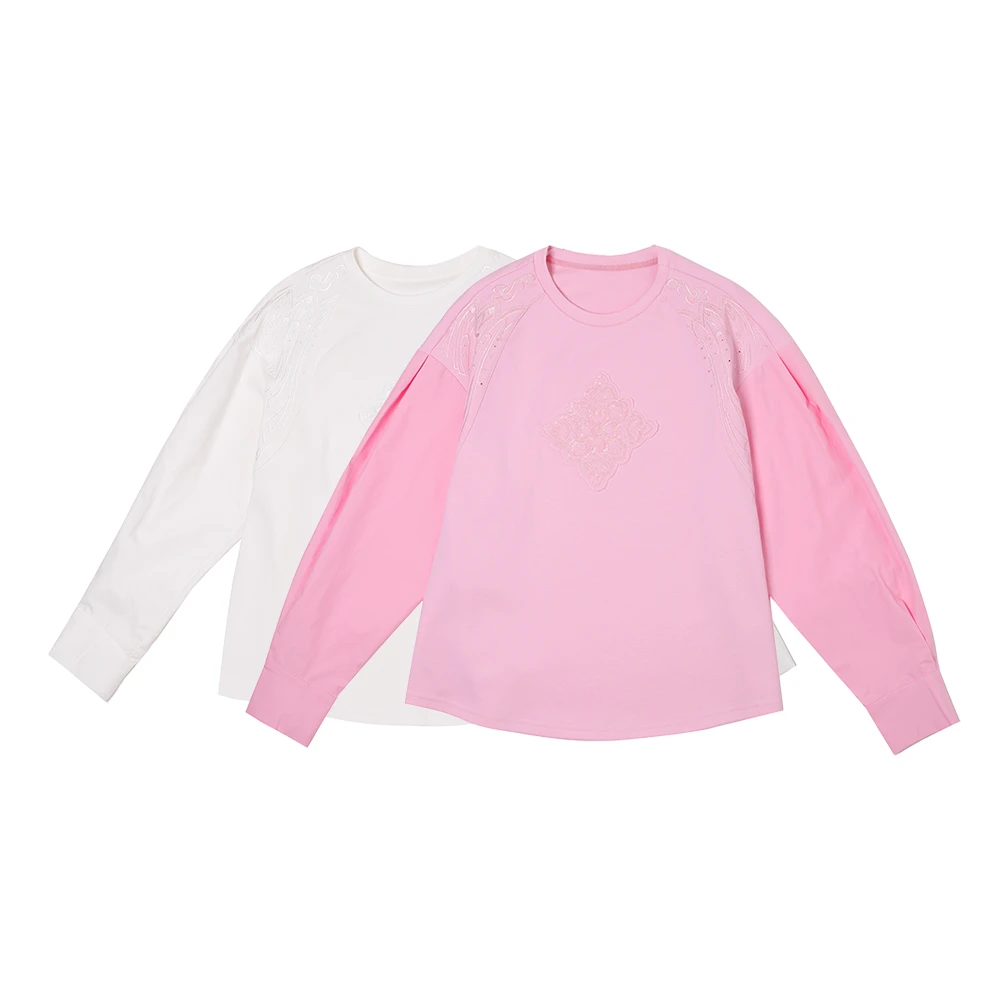 【子溪说衣】拼藻井纹两色长袖上衣 BZ-24AW321