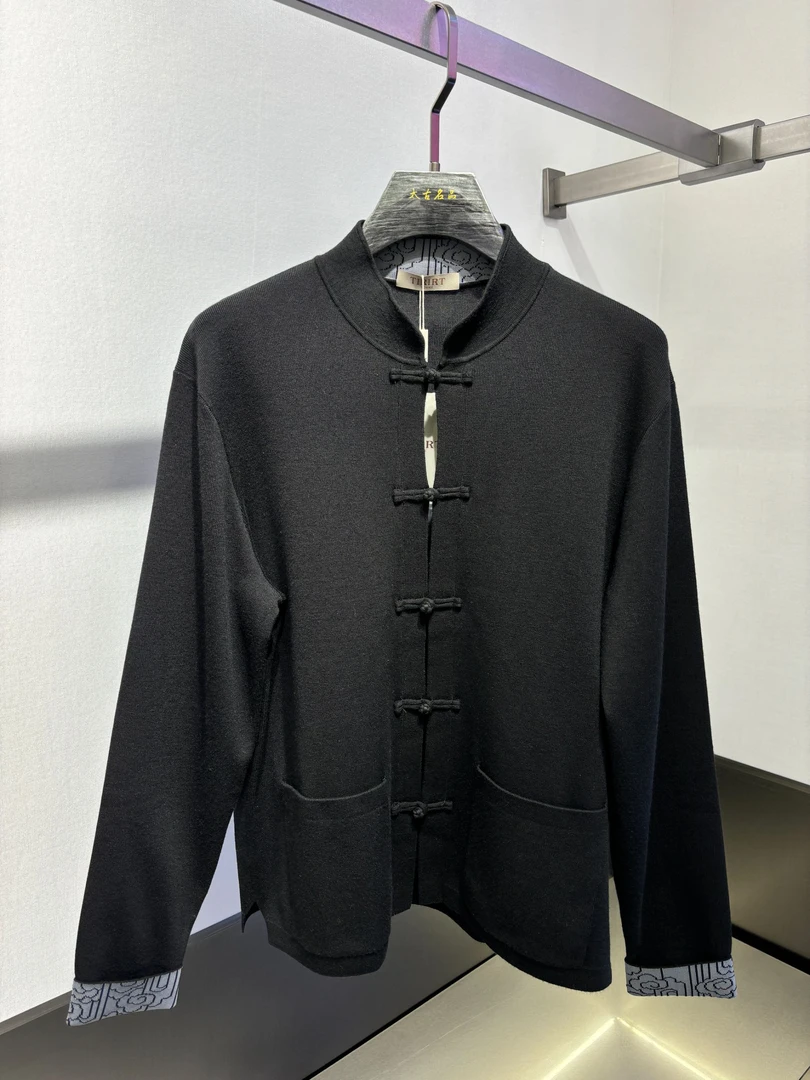 TIRIRT缇瑞男士羊毛开衫休闲新中式国风经典