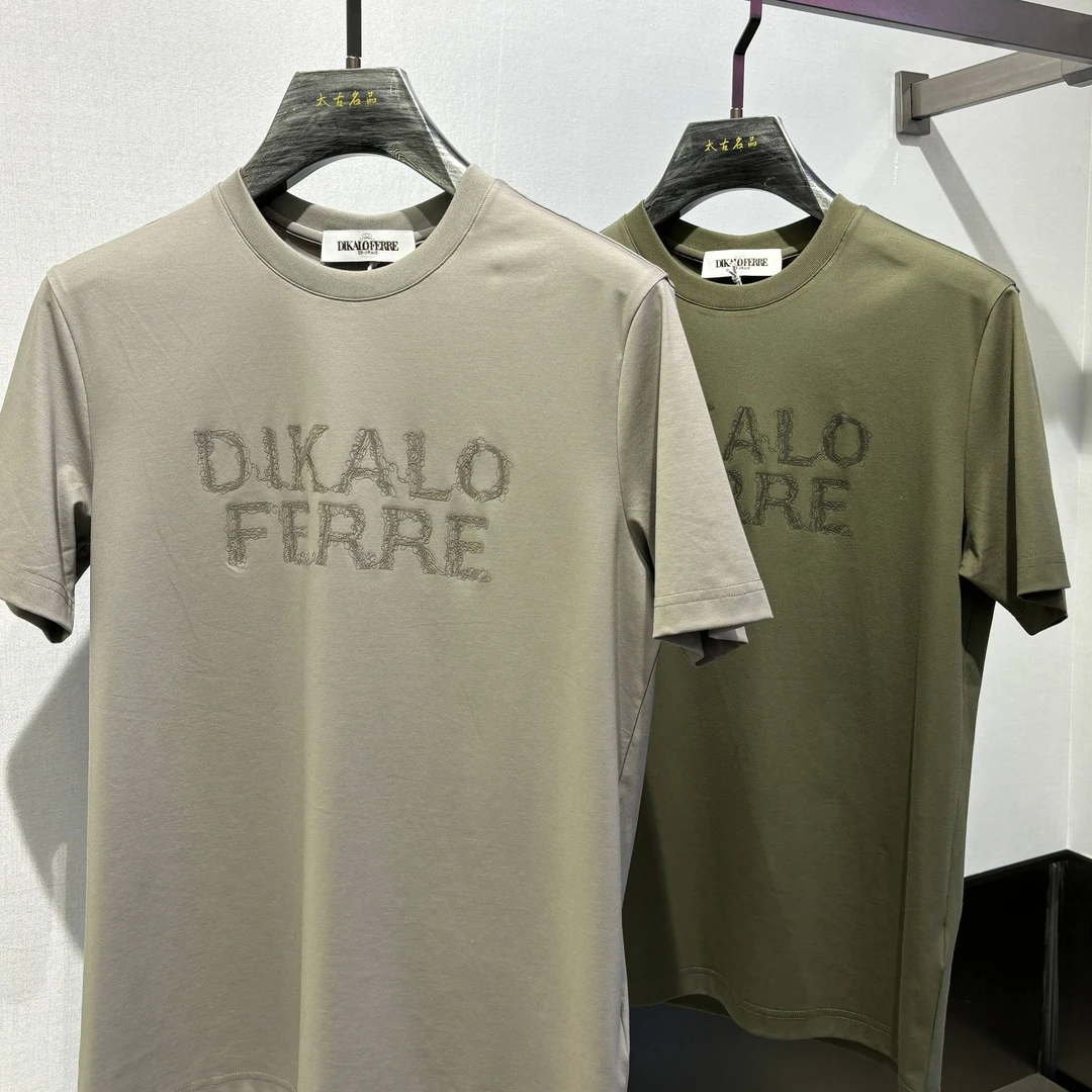 DIKALO FERRE/迪卡里奥 费雷男士时尚休闲春夏印花圆领半袖百搭