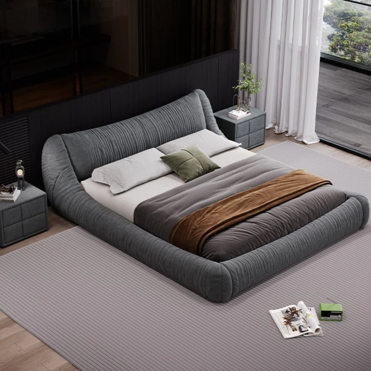 主卧婚床科技绒布艺床1.8米双人床1.5米储物现代北欧简约网红软床