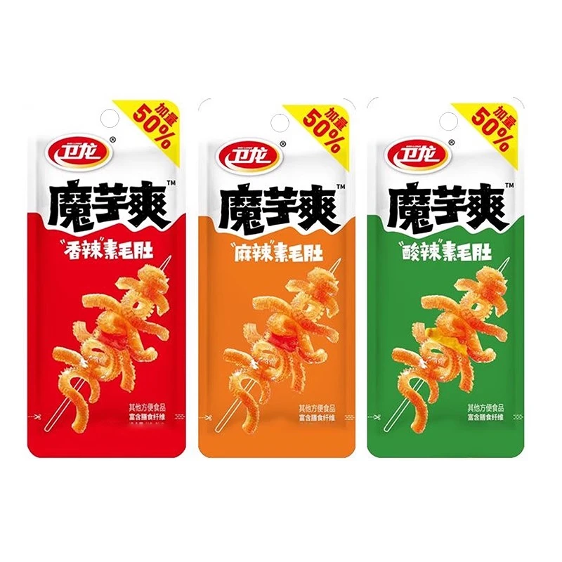 卫龙魔芋爽素毛肚小包装辣条素肉辣味解馋网红小零食小吃休闲食品