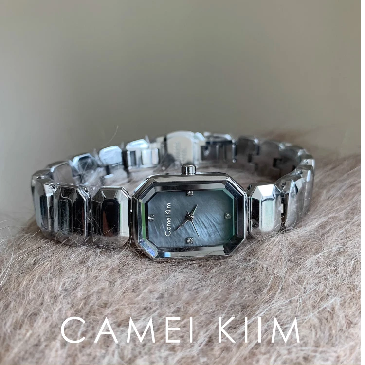 灰贝小方糖手表休闲时尚百搭气质女款女生精致防水方形腕表女表