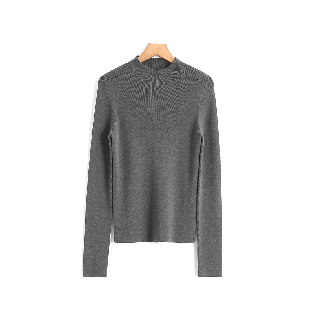 【HONEY AMOR】无缝一体简约大气半高领女长袖  /MZS113D