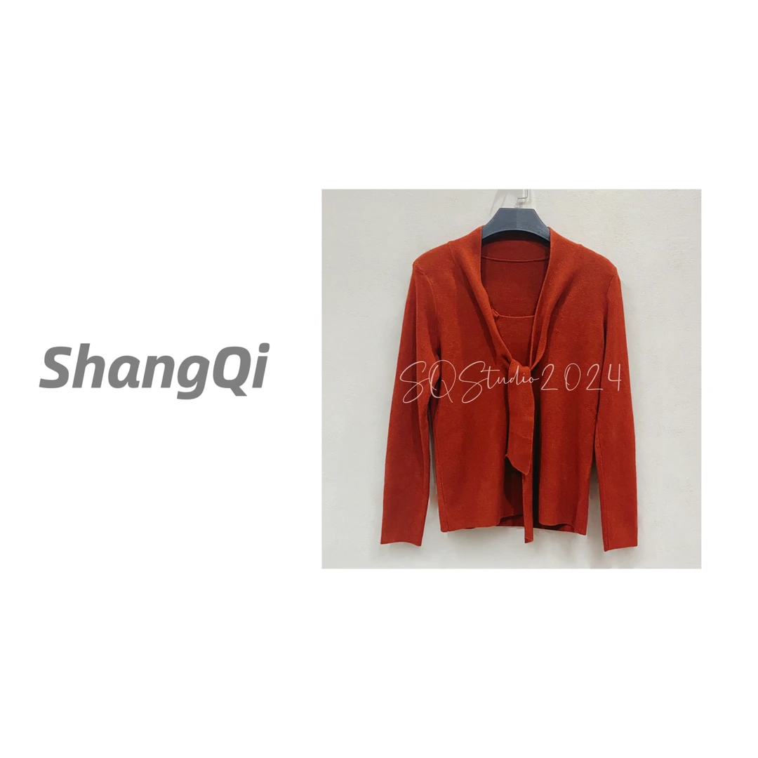 【系带毛衣】时尚气质百搭舒适收腰显瘦毛衣--G2401卡码拍大