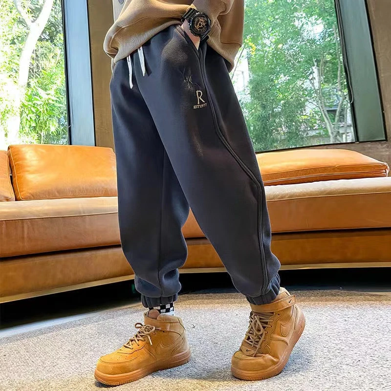 男童春秋裤子春秋款2025运动裤中大童女童春装休闲长裤儿童裤厚款