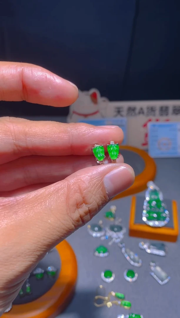 【闪购商品】翡翠耳饰未镶嵌