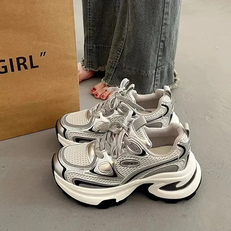 【夏春茶专属】艾微妮-秋冬女士加绒老爹鞋99-01