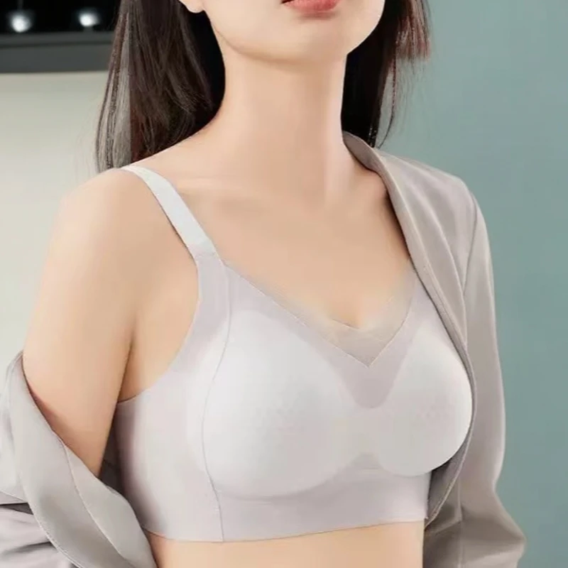 【科技蜂巢杯1款】冰肌凉感内衣网纱透气小胸聚拢防下垂