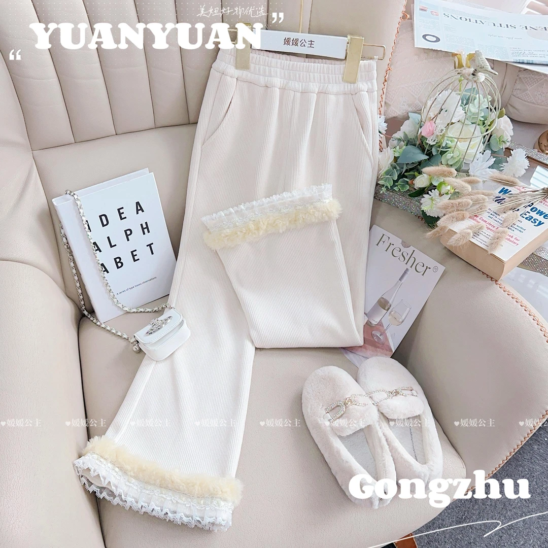 媛媛公主2024冬季女童中大童气质小香风时尚休闲裤14421R401