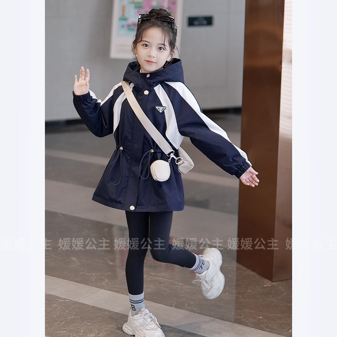 媛媛公主【加绒】2025冬女童中大童萌娃穿搭派克外套14408T096