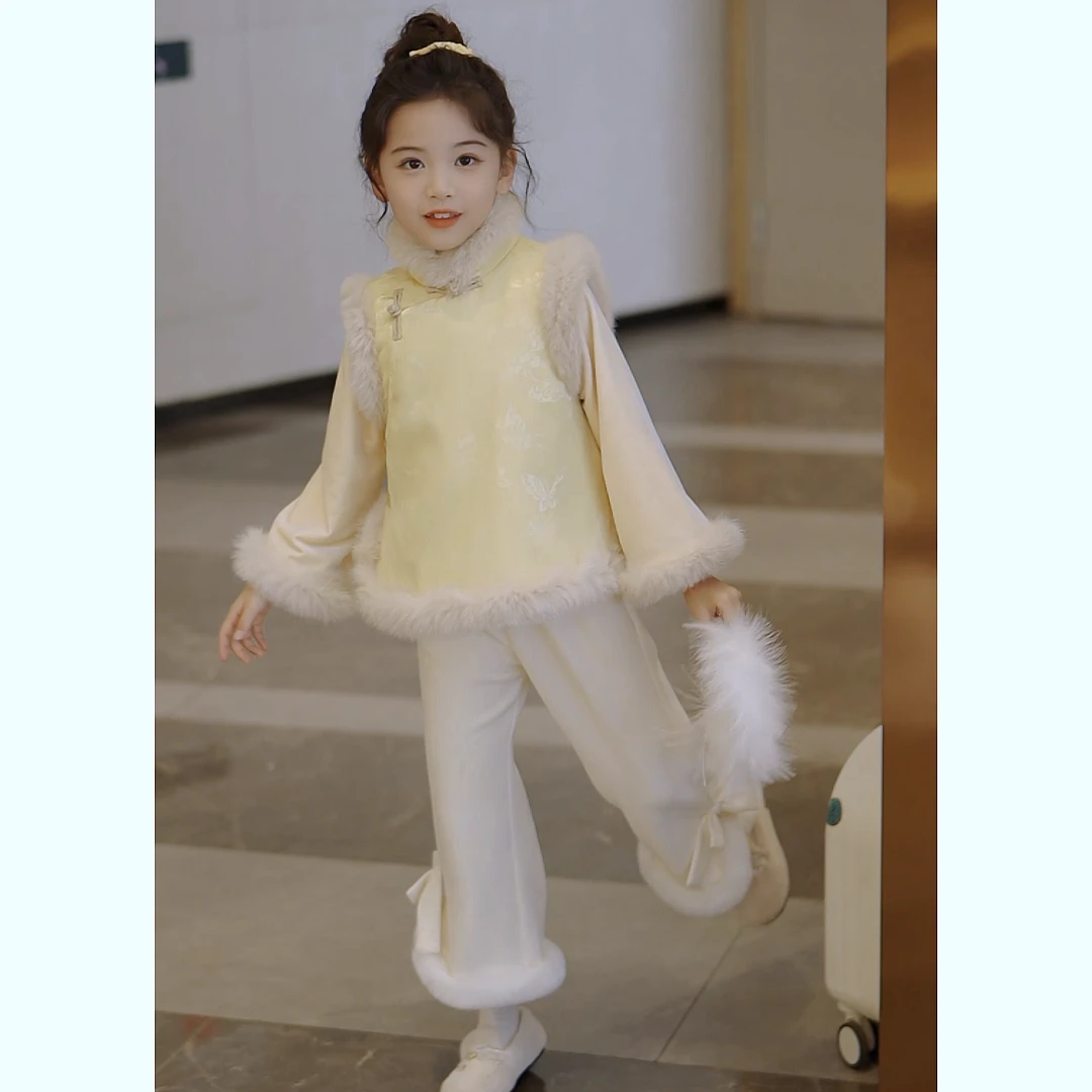 媛媛公主媛2023女童中大童亲子国风打底衫63417T945