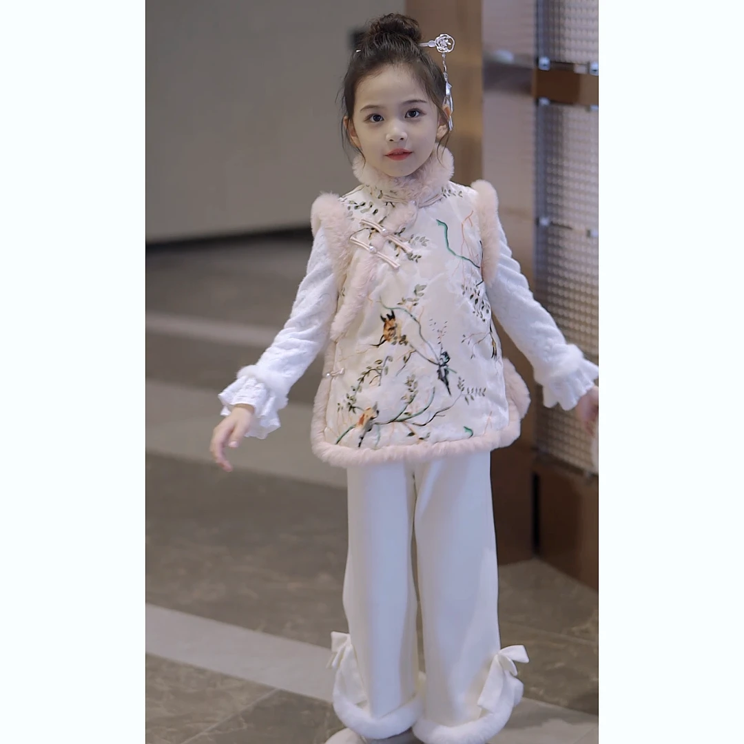 媛媛公主媛2023冬女中大童【喜上眉梢】加厚国风棉服63416T714、T713