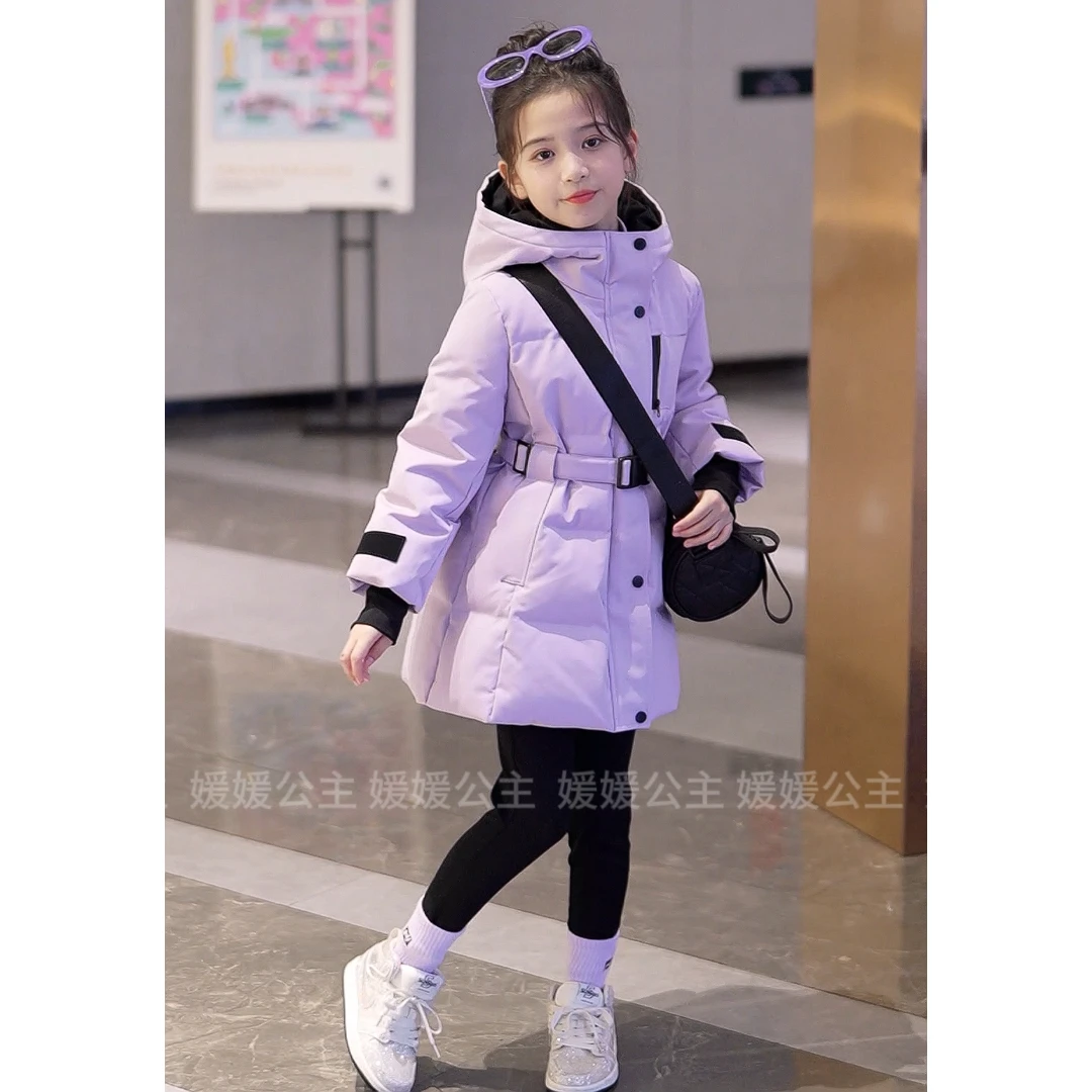 媛媛公主2025冬女童装新国标90白鸭绒滑雪羽绒服14415Y445
