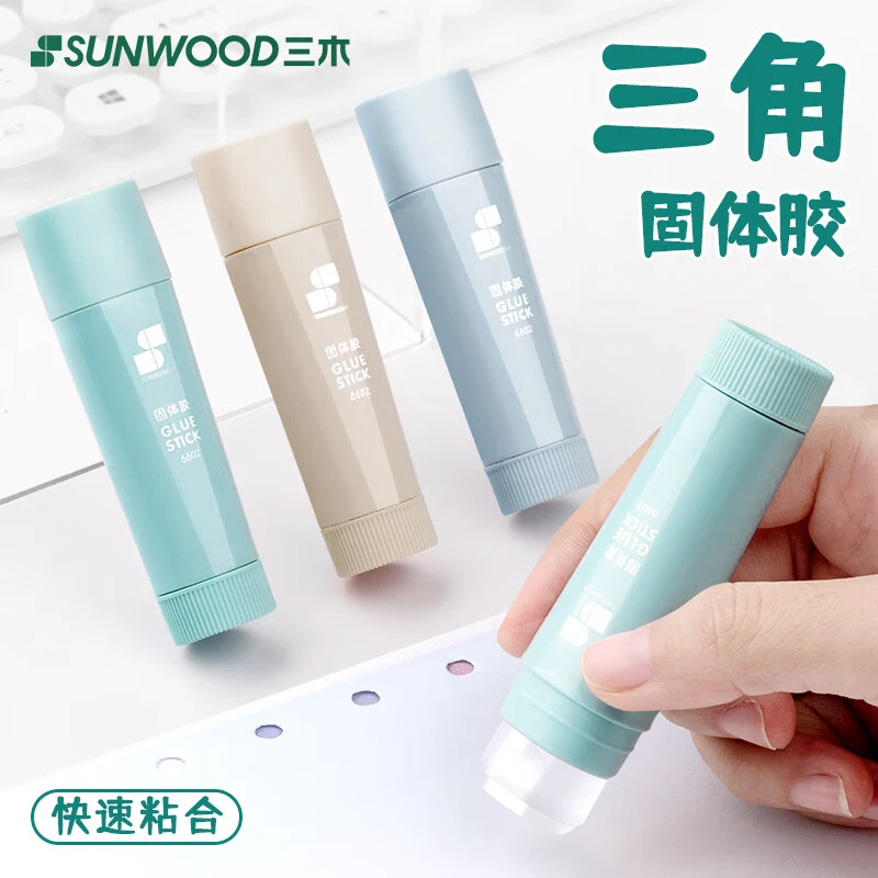 Sunwood/三木固体胶高粘粘性透明固体胶学生手工办公使用胶3支装