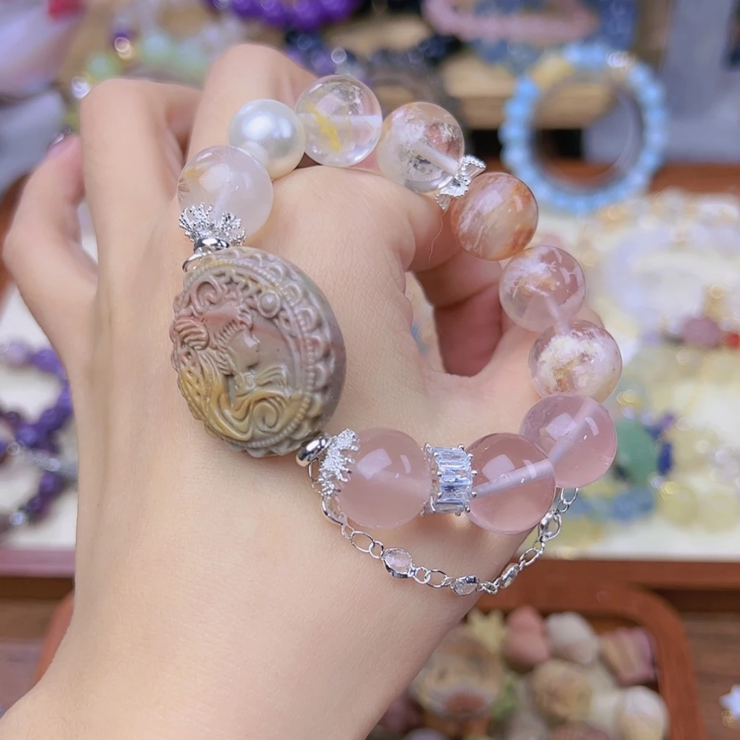 【闪购商品】水晶手串未镶嵌雪花幽灵