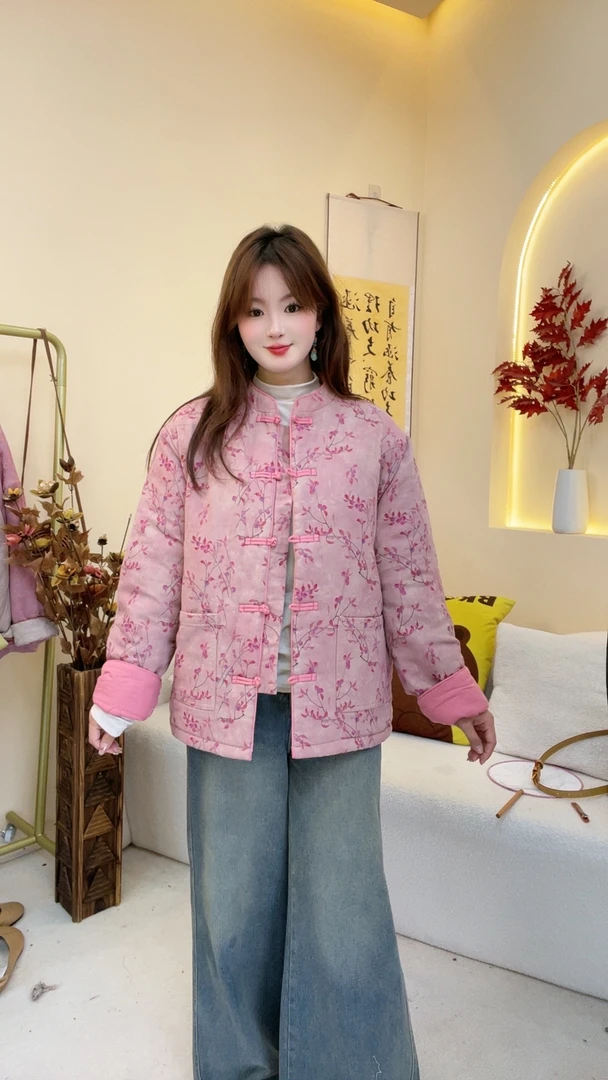 沫沫家【秋冬-气质款3】2024新款小个子外套新中式国风冬季保暖棉服