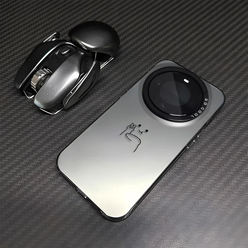 比耶小人适用华为mate60手机壳pura70pro+可爱卡通苹果15创意防摔