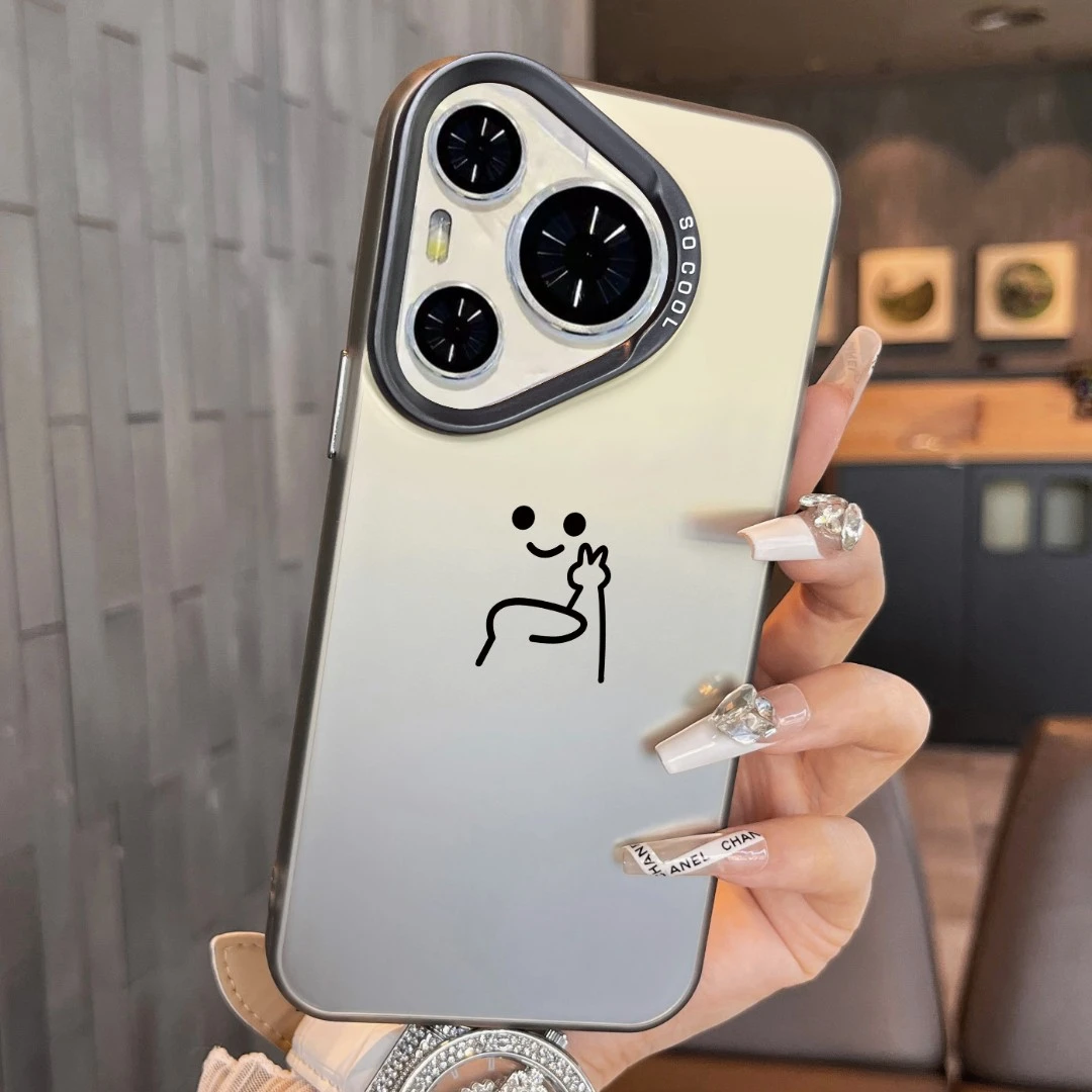 小人比耶适用华为pura70手机壳mate60创意pura70苹果15Promax新款