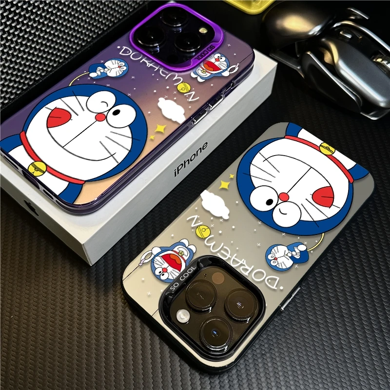 开心叮当猫适用苹果16promax手机壳iPhone15创意14保护套17卡通12