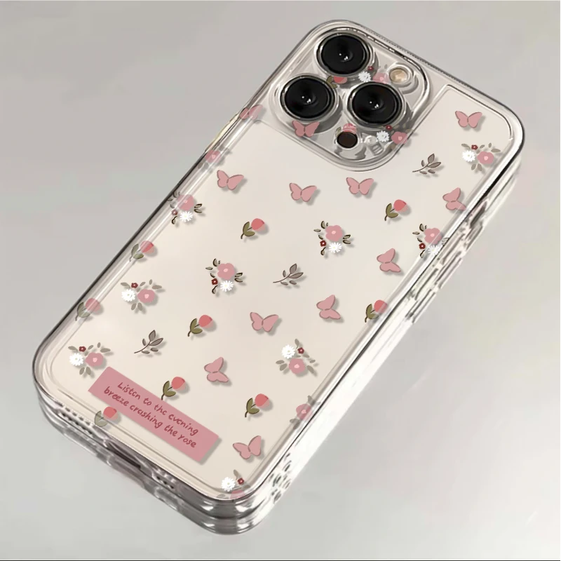 小碎花苹果15Promax手机壳女iphone17/12/11华为mate60小米14VIVO