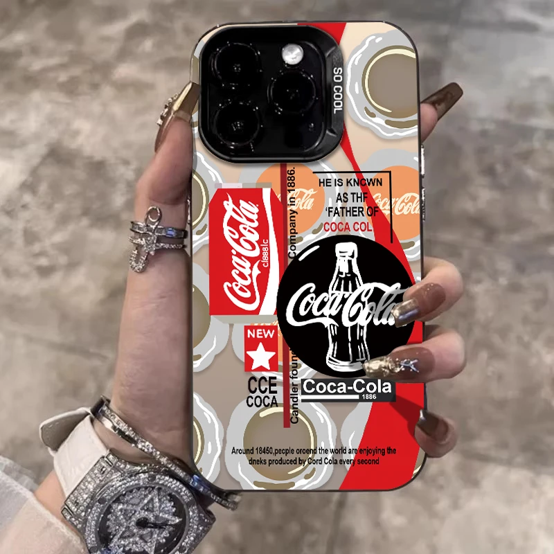 可乐适用苹果16promax手机壳iPhone15创意14保护套17防摔12卡通11