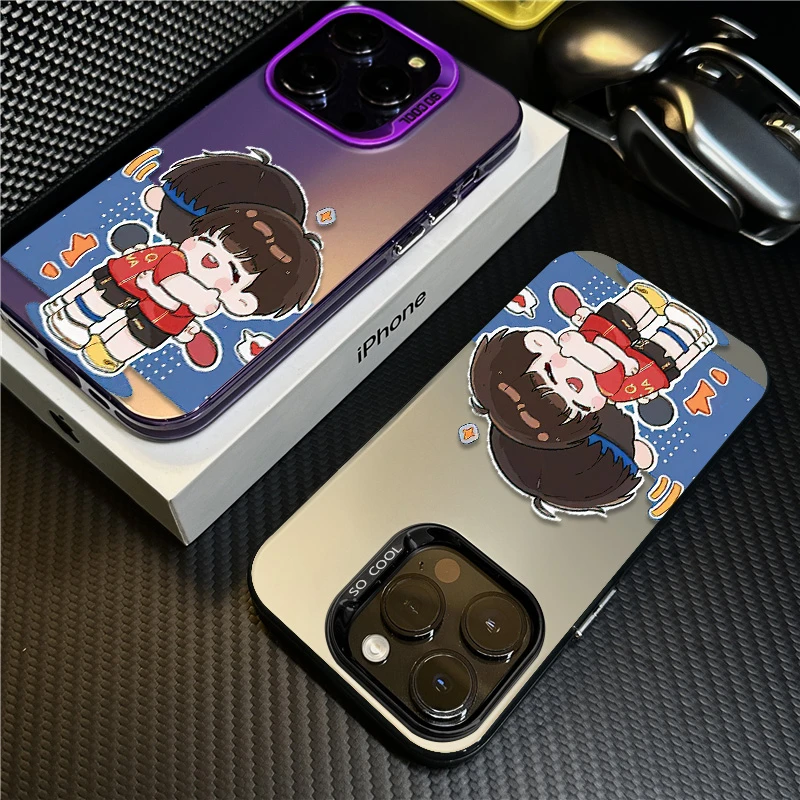 莎头拥抱适用苹果15Promax手机壳iphone14防摔17卡通16创意保护套