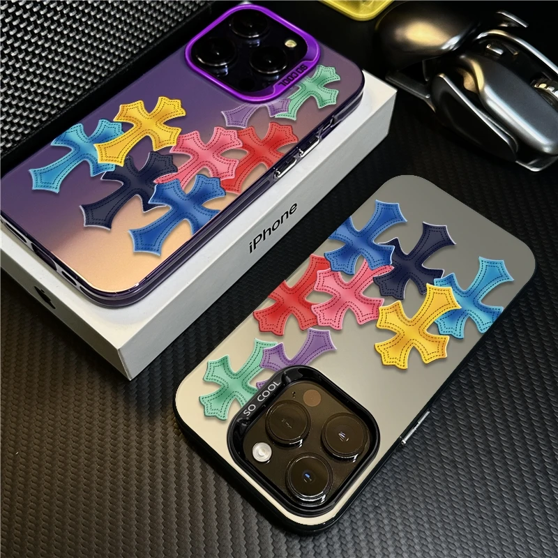 克罗十字适用苹果16/17promax手机壳iPhone15创意14保护套13卡通